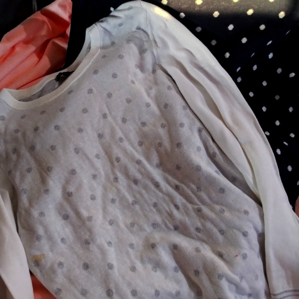 Tommy hilfiger polka top sweaters.